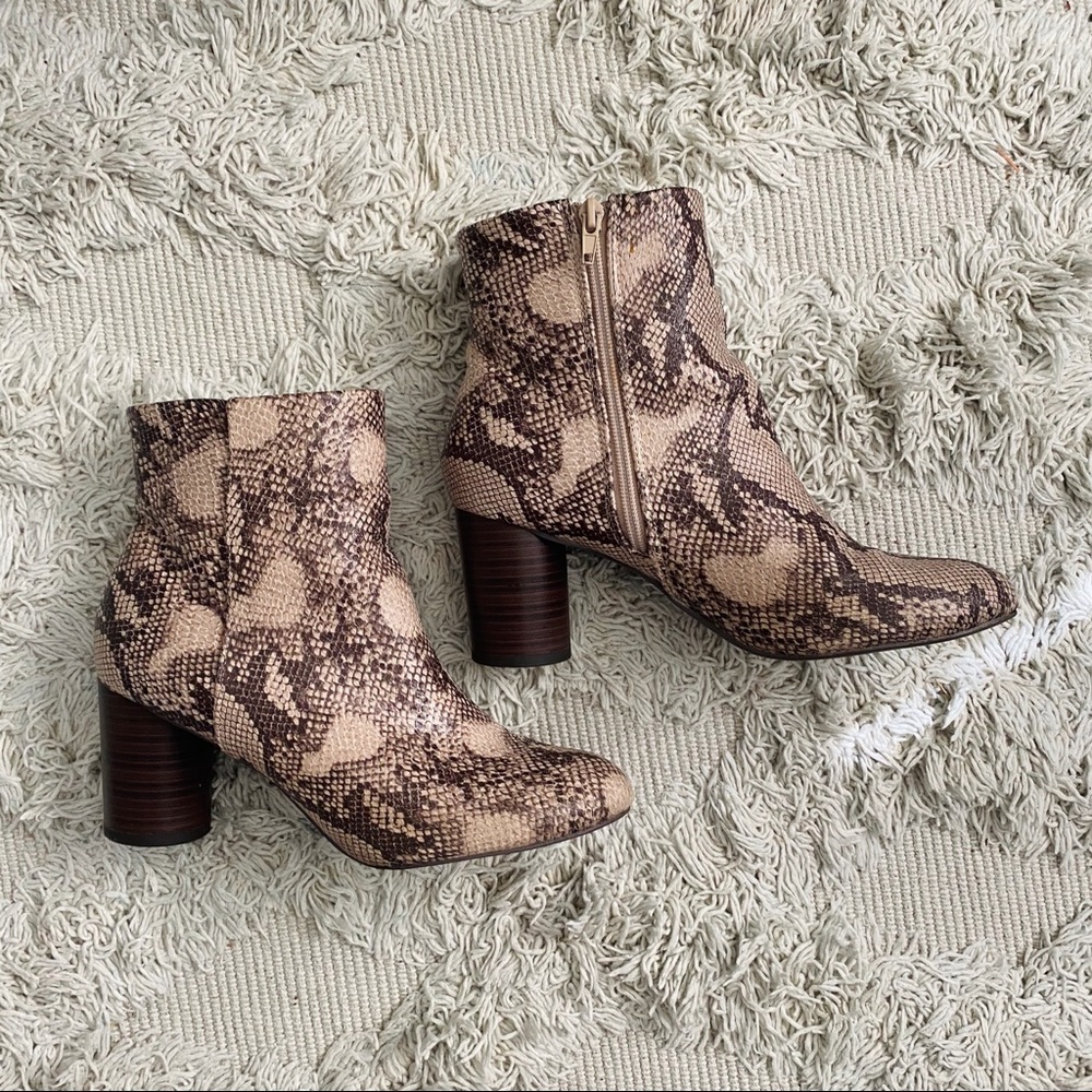 Snakeskin Ankle Boots